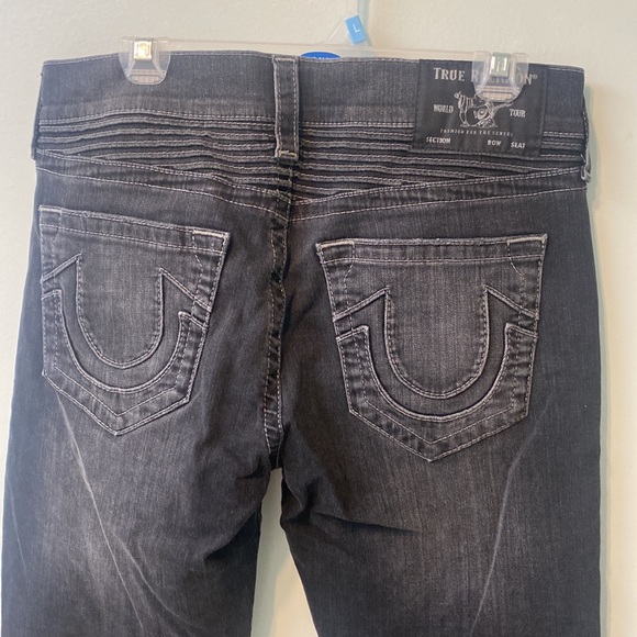 👖👖👖TRUE RELIGION JEANS Size 32 ROCCO MOTO NO FLAP SN new no tag faded black - Picture 8 of 13